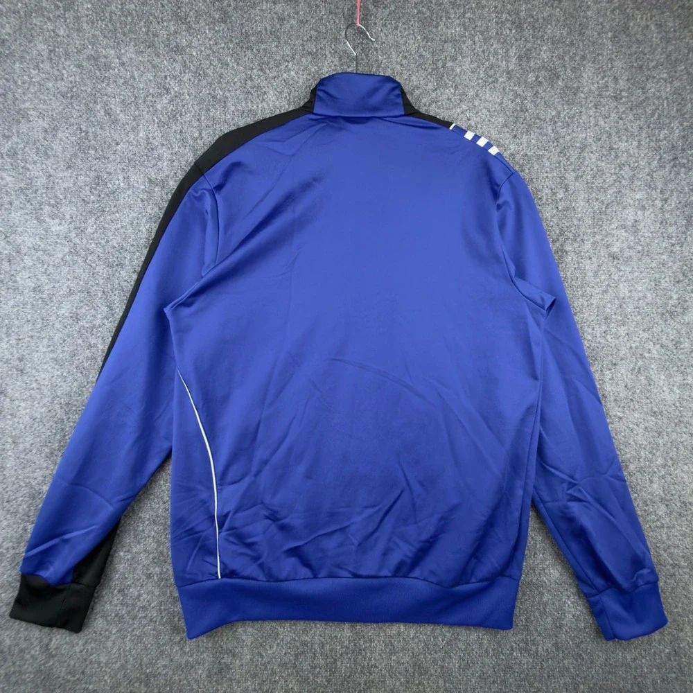 Adidas Mens Blue Black Colorblock Full Zip Track Jacket V38046 Size Medium